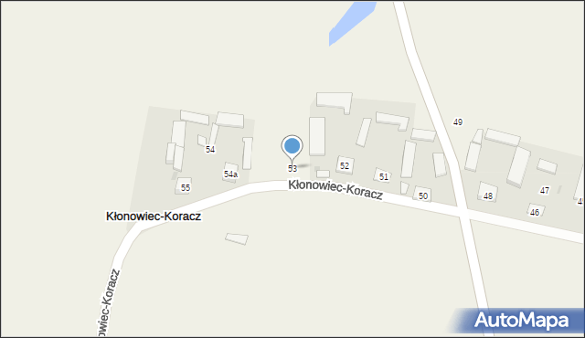 Kłonowiec-Koracz, Kłonowiec-Koracz, 53, mapa Kłonowiec-Koracz