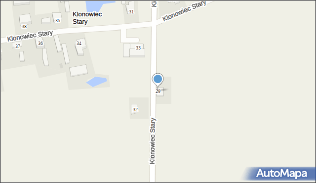 Klonowiec Stary, Klonowiec Stary, 29, mapa Klonowiec Stary
