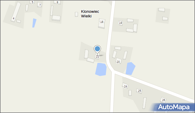 Klonowiec Wielki, Klonowiec Wielki, 21, mapa Klonowiec Wielki