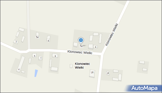 Klonowiec Wielki, Klonowiec Wielki, 7A, mapa Klonowiec Wielki