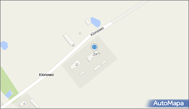 Klonowo, Klonowo, 12A, mapa Klonowo
