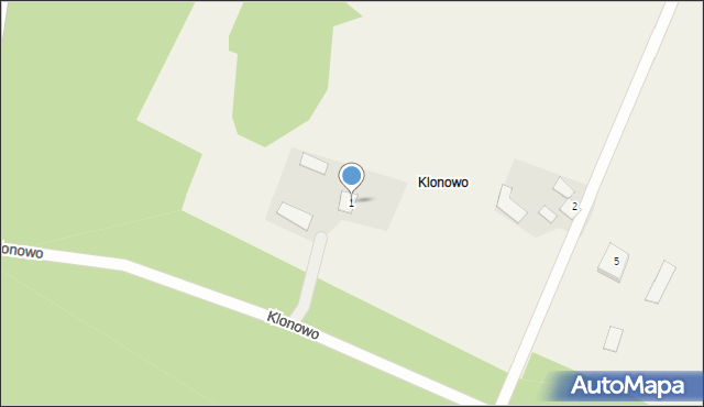 Klonowo, Klonowo, 1, mapa Klonowo