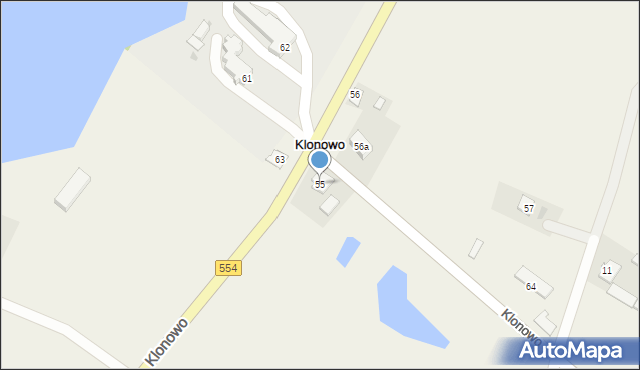 Klonowo, Klonowo, 55, mapa Klonowo