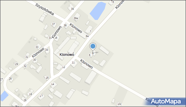 Klonowo, Klonowo, 9, mapa Klonowo