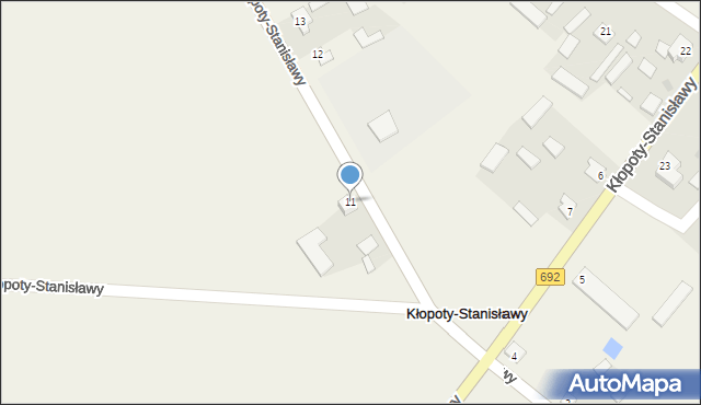 Kłopoty-Stanisławy, Kłopoty-Stanisławy, 11, mapa Kłopoty-Stanisławy