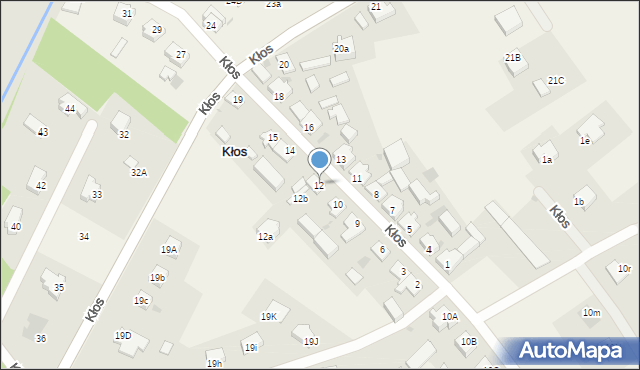 Kłos, Kłos, 12, mapa Kłos