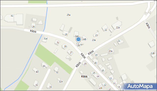 Kłos, Kłos, 24, mapa Kłos