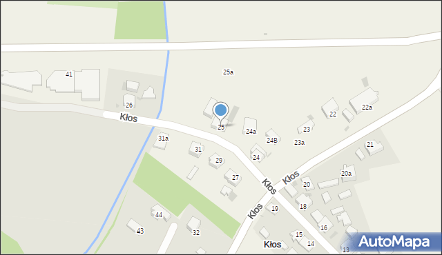 Kłos, Kłos, 25, mapa Kłos