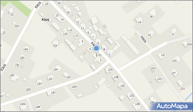 Kłos, Kłos, 3, mapa Kłos