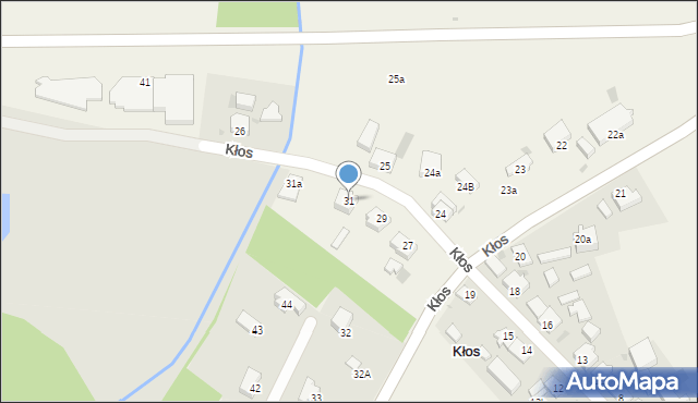 Kłos, Kłos, 31, mapa Kłos