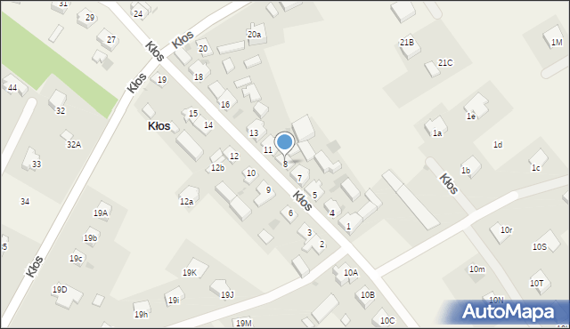 Kłos, Kłos, 8, mapa Kłos