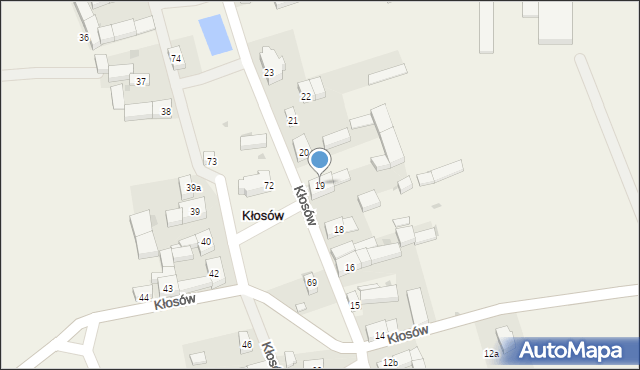 Kłosów, Kłosów, 19, mapa Kłosów