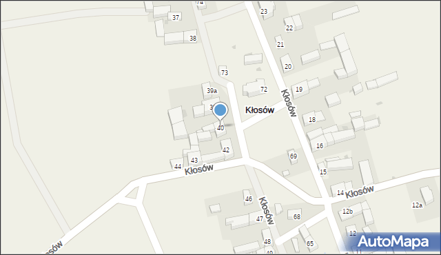 Kłosów, Kłosów, 40, mapa Kłosów