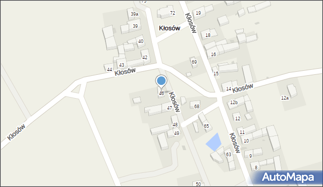 Kłosów, Kłosów, 46, mapa Kłosów