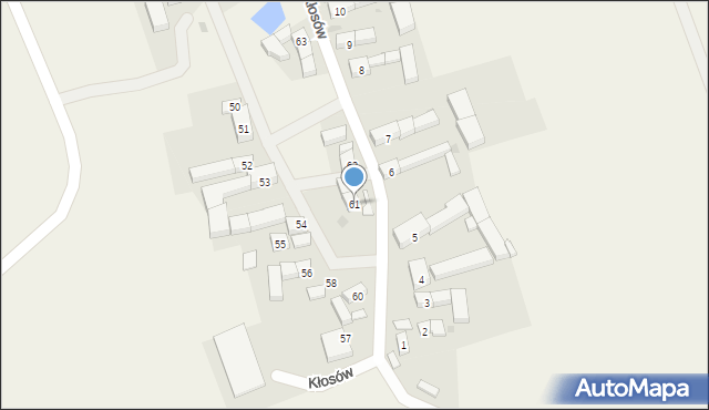 Kłosów, Kłosów, 61, mapa Kłosów