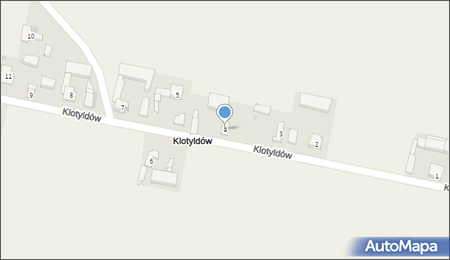 Klotyldów, Klotyldów, 4, mapa Klotyldów