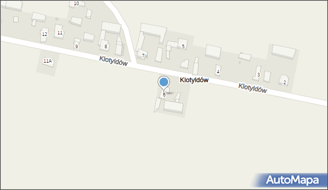 Klotyldów, Klotyldów, 6, mapa Klotyldów