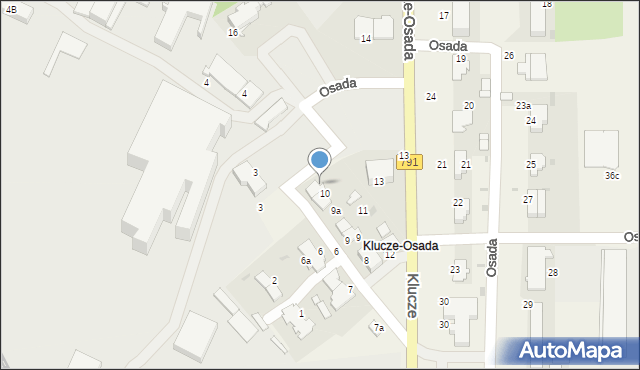 Klucze, Klucze-Osada, 10a, mapa Klucze