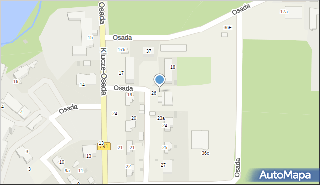 Klucze, Klucze-Osada, 26, mapa Klucze