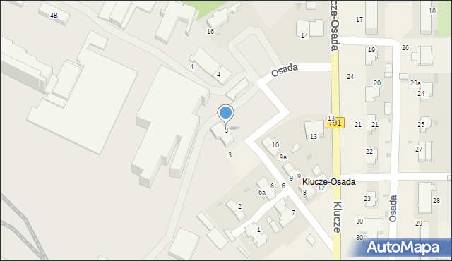 Klucze, Klucze-Osada, 3, mapa Klucze