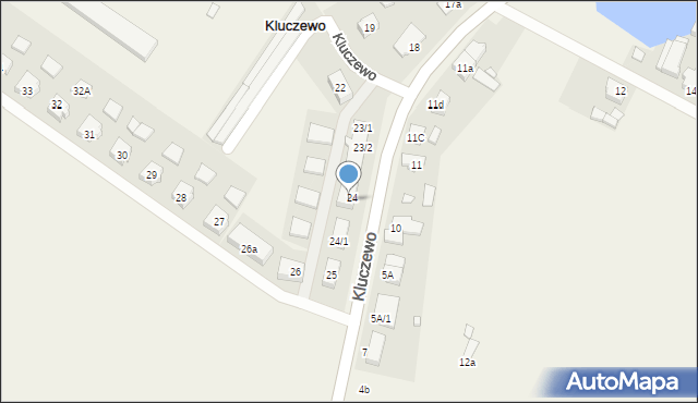 Kluczewo, Kluczewo, 24/2, mapa Kluczewo