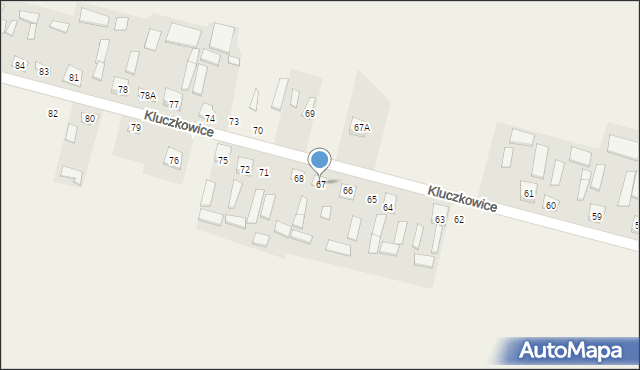 Kluczkowice, Kluczkowice, 67, mapa Kluczkowice