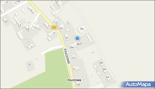 Kluczowa, Kluczowa, 26, mapa Kluczowa