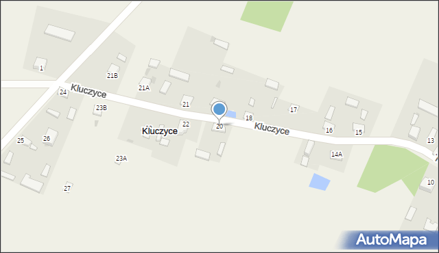 Kluczyce, Kluczyce, 20, mapa Kluczyce