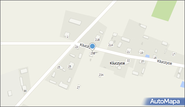 Kluczyce, Kluczyce, 23B, mapa Kluczyce