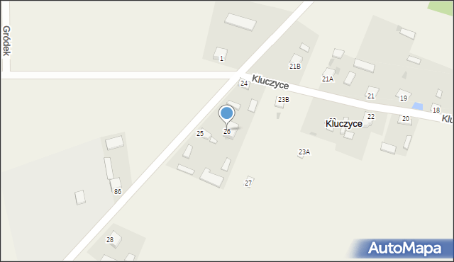 Kluczyce, Kluczyce, 26, mapa Kluczyce