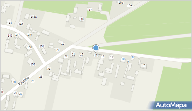 Kłudno, Kłudno, 13, mapa Kłudno