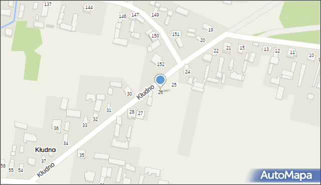 Kłudno, Kłudno, 26, mapa Kłudno