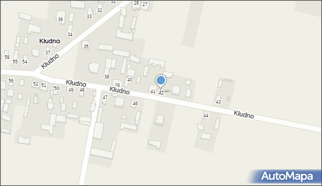 Kłudno, Kłudno, 42, mapa Kłudno
