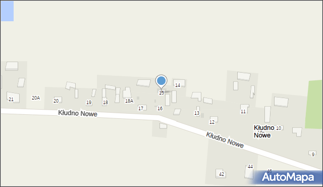 Kłudno Nowe, Kłudno Nowe, 15, mapa Kłudno Nowe