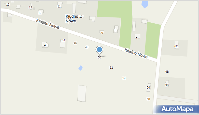 Kłudno Nowe, Kłudno Nowe, 50, mapa Kłudno Nowe
