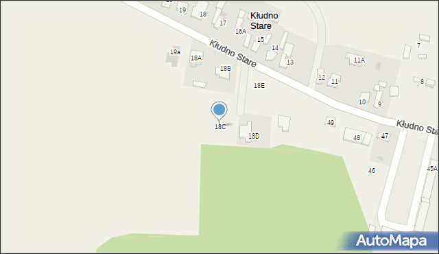 Kłudno Stare, Kłudno Stare, 18C, mapa Kłudno Stare