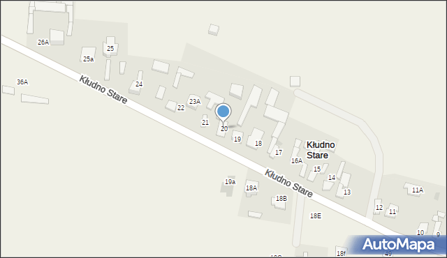 Kłudno Stare, Kłudno Stare, 20, mapa Kłudno Stare
