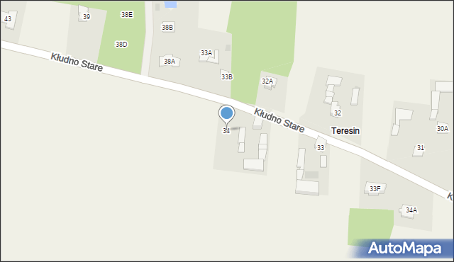 Kłudno Stare, Kłudno Stare, 34, mapa Kłudno Stare