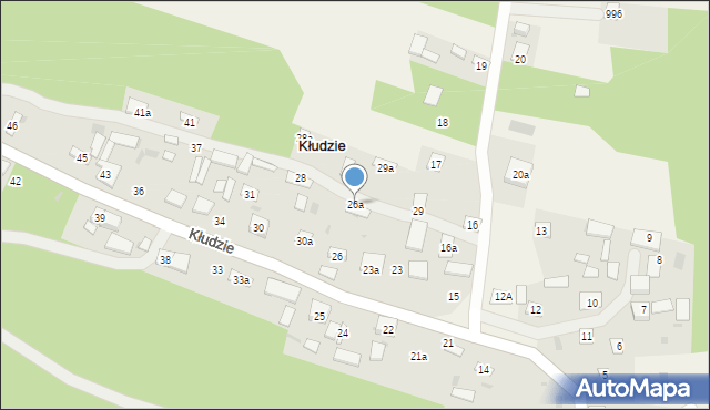 Kłudzie, Kłudzie, 26a, mapa Kłudzie