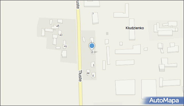 Kłudzienko, Kłudzienko, 2BŹ, mapa Kłudzienko