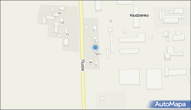 Kłudzienko, Kłudzienko, 3BŹ, mapa Kłudzienko