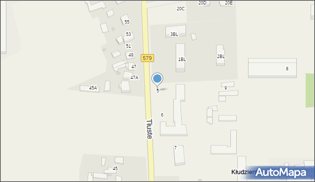 Kłudzienko, Kłudzienko, 5, mapa Kłudzienko
