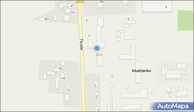 Kłudzienko, Kłudzienko, 7, mapa Kłudzienko