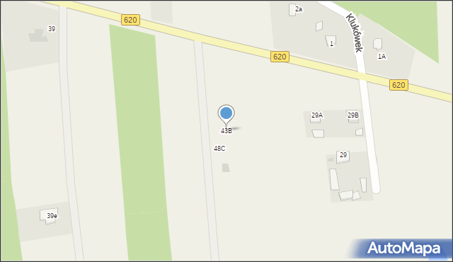 Klukówek, Klukówek, 43B, mapa Klukówek