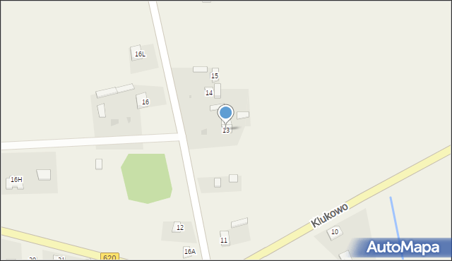 Klukowo, Klukowo, 13, mapa Klukowo