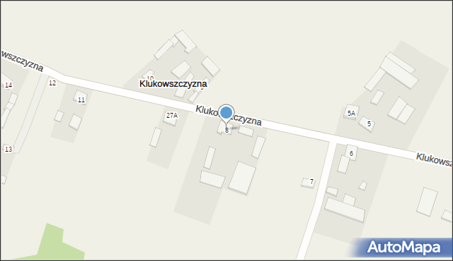 Klukowszczyzna, Klukowszczyzna, 8, mapa Klukowszczyzna