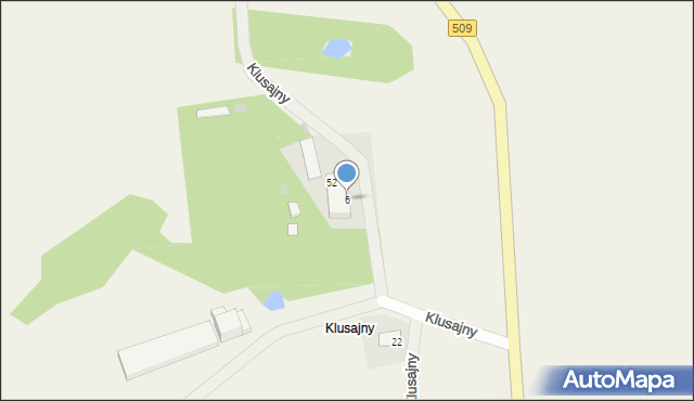 Klusajny, Klusajny, 6, mapa Klusajny