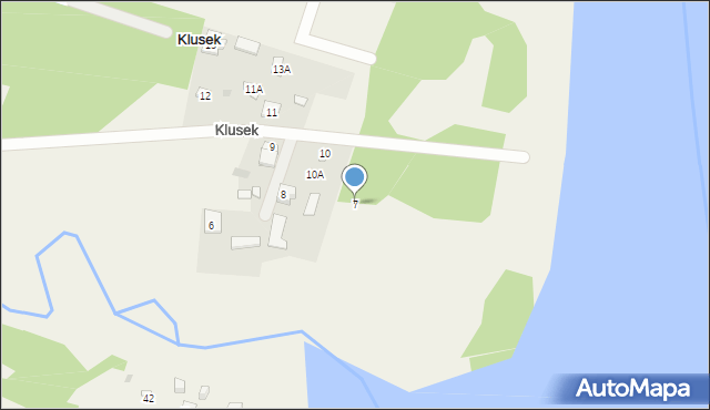 Klusek, Klusek, 7, mapa Klusek