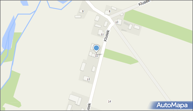 Klusek, Klusek, 12, mapa Klusek