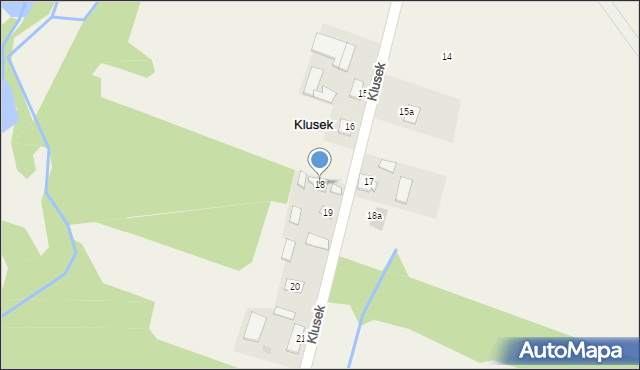 Klusek, Klusek, 18, mapa Klusek